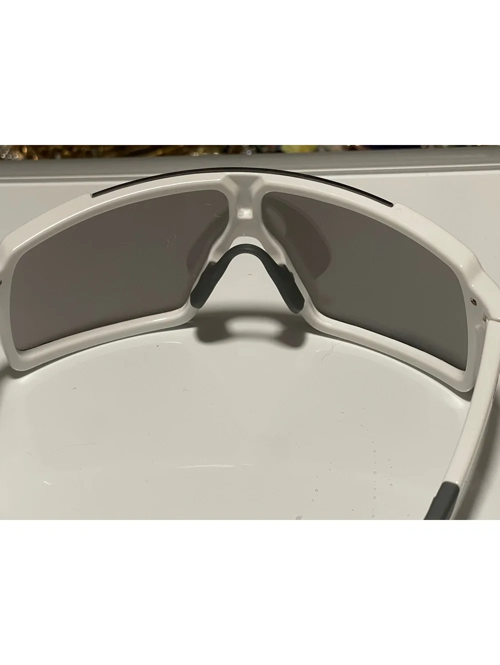Piranha PC 105 White Sport Shield Sunglasses Gray Lens